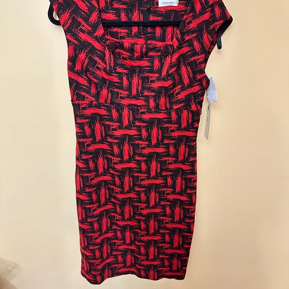 Calvin Klein red and black dress size 4 - Picture 2 of 8